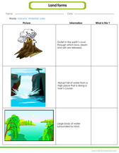 landforms worksheet pdf activity for kids